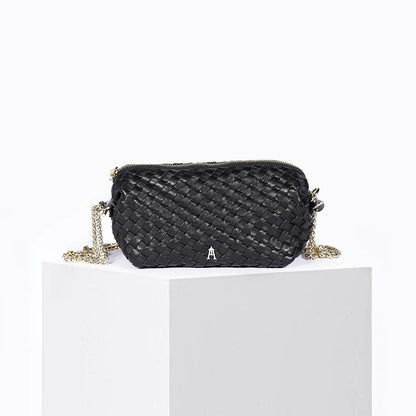 Nuage Plaited Mini Crossbody - Black