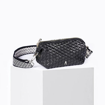 Nuage Plaited Mini Crossbody - Black