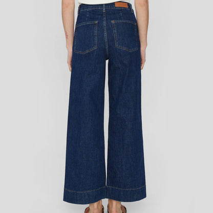 Nuparis Cropped Jeans - Dark Blue Denim