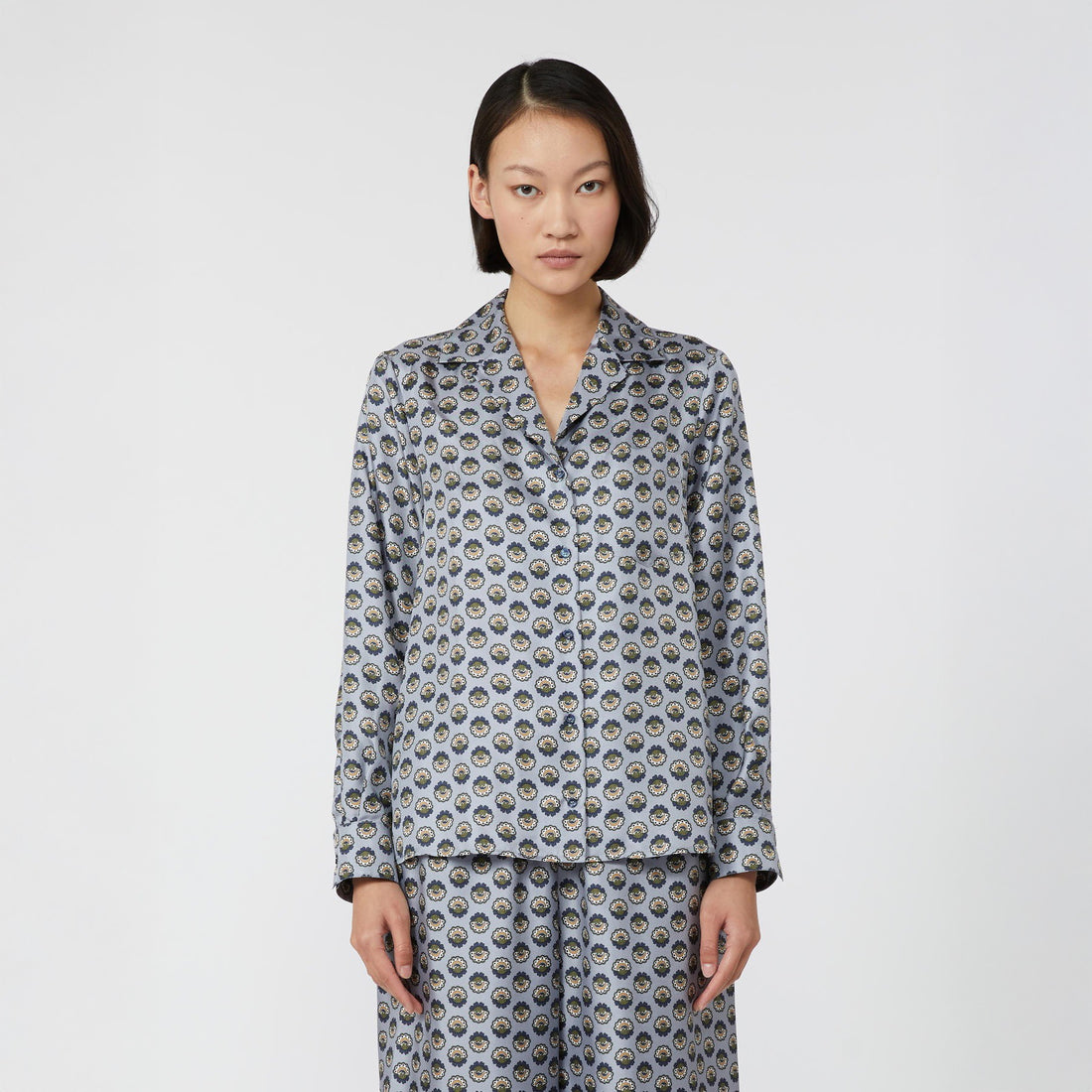 Oncia Patterned Shirt - Light Blue
