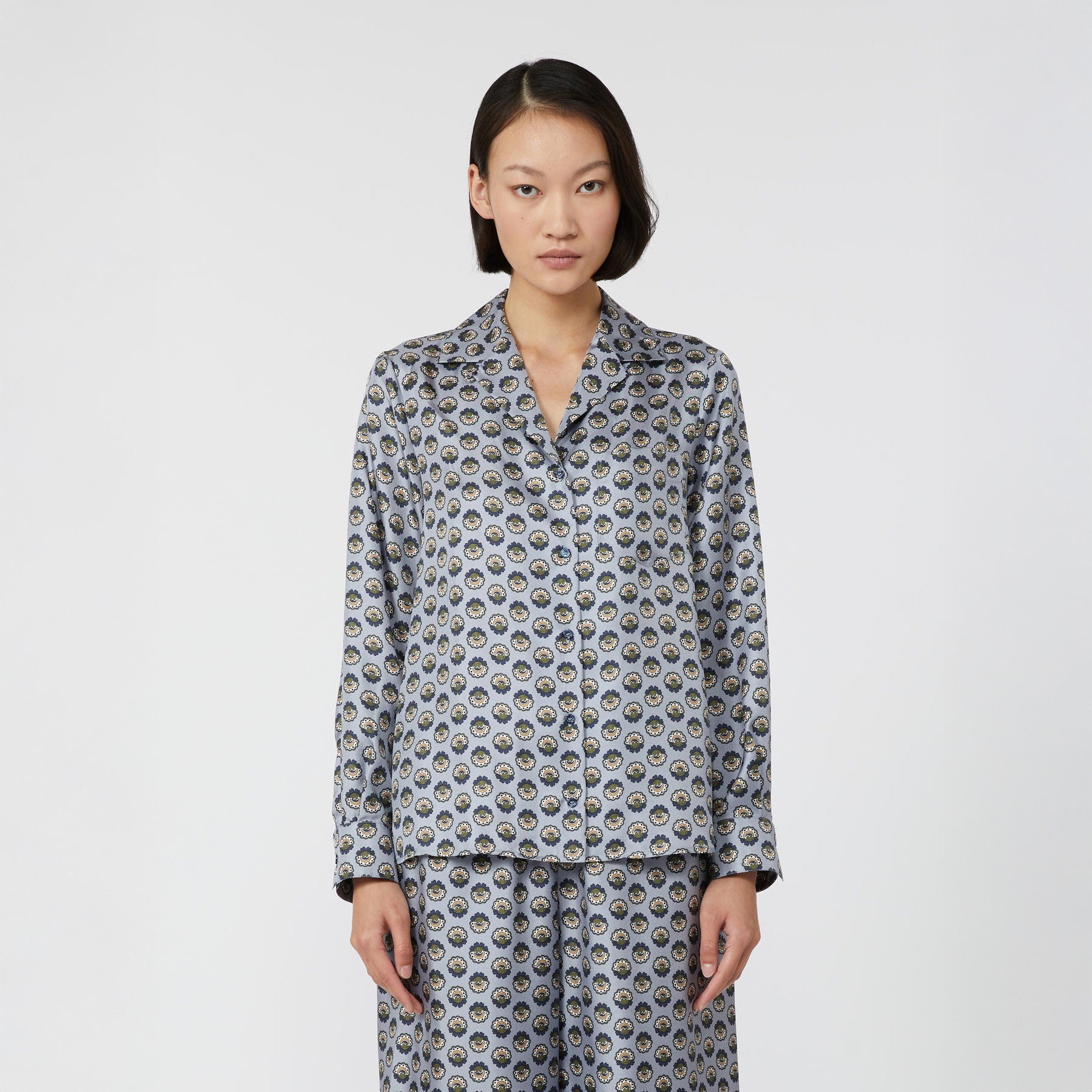 Oncia Patterned Shirt - Light Blue