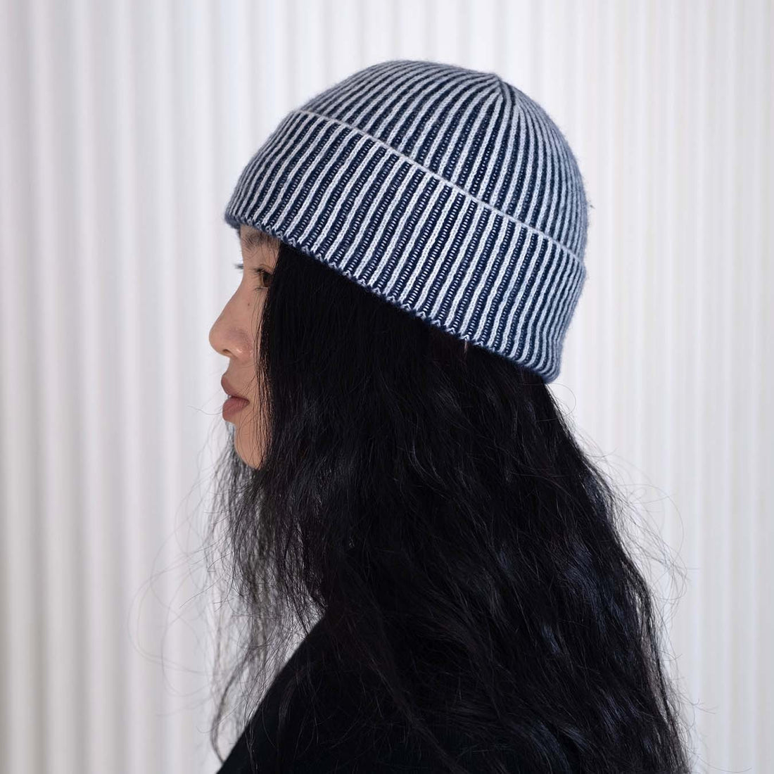 Ribbed Beanie - Navy