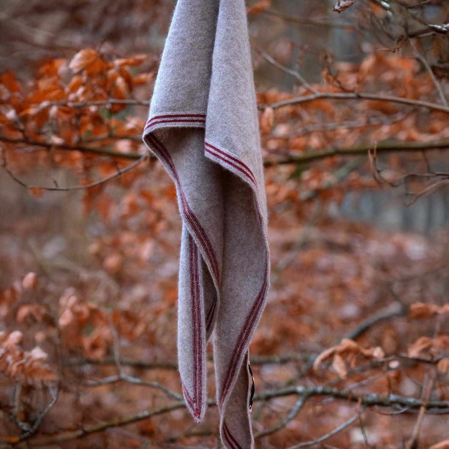 Tipped Neck Scarf - Mocha
