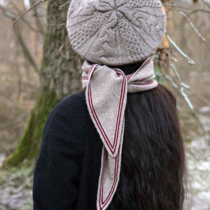 Tipped Neck Scarf - Mocha