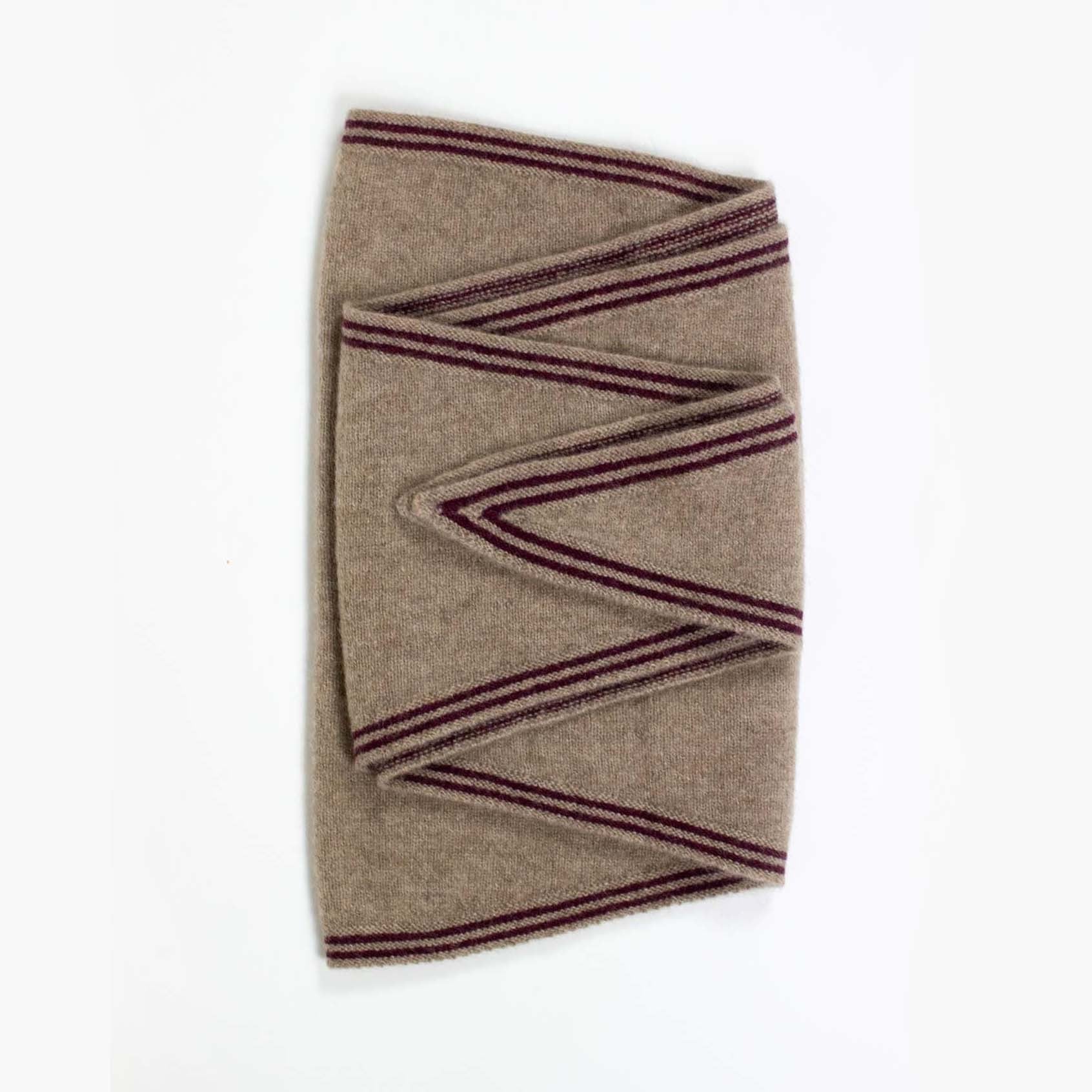 Tipped Neck Scarf - Mocha