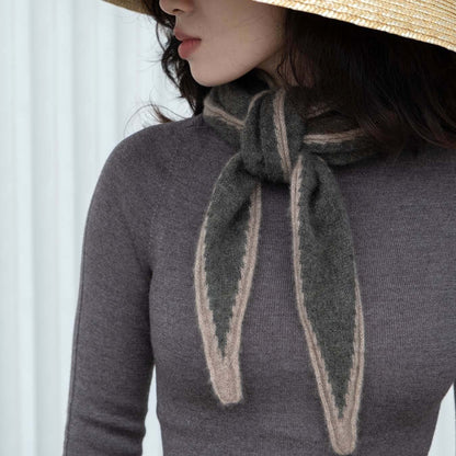 Tipped Neck Scarf - Green