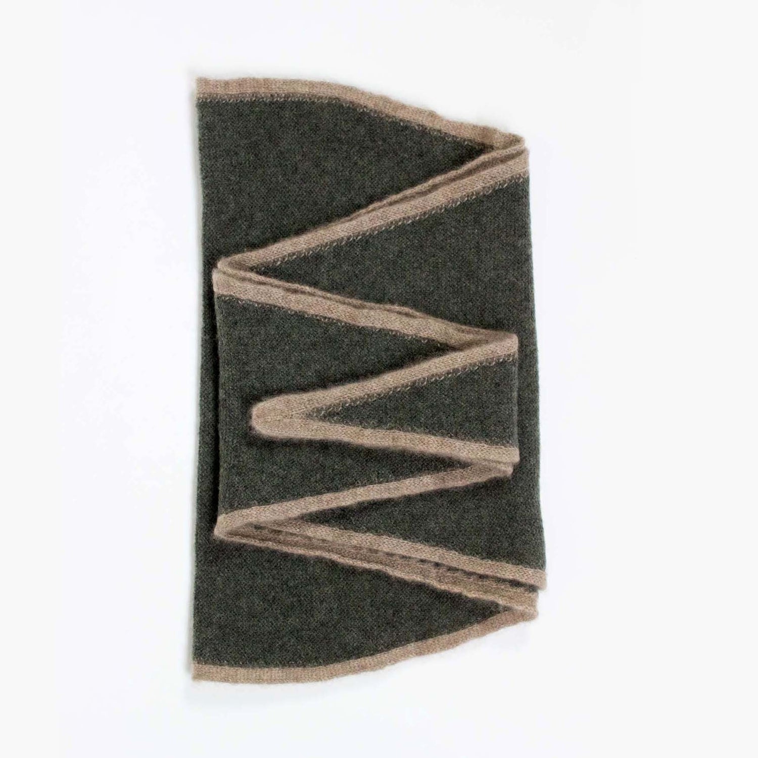 Tipped Neck Scarf - Green