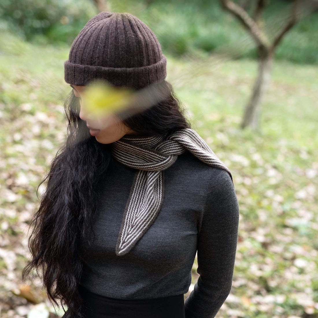 Triangle Scarf - Brown
