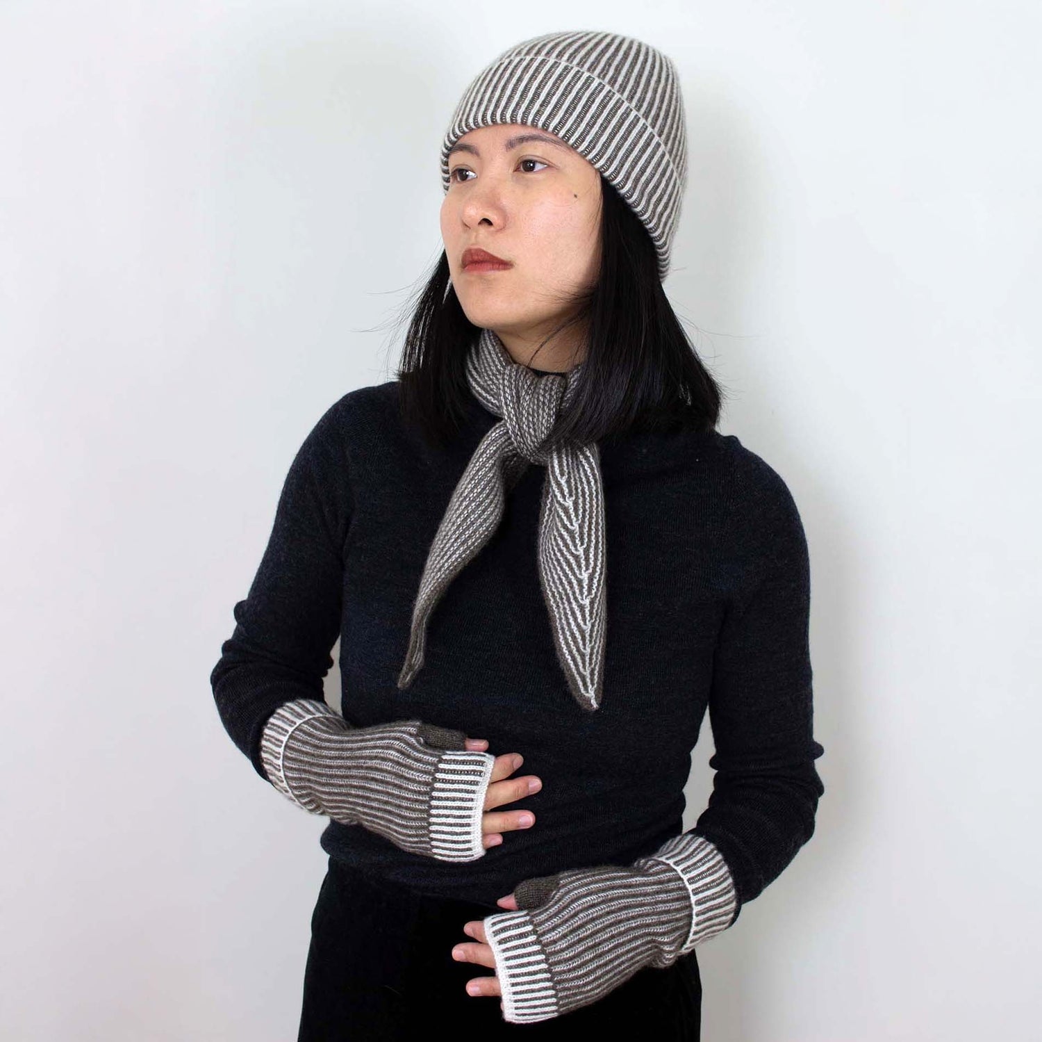 Triangle Scarf - Brown