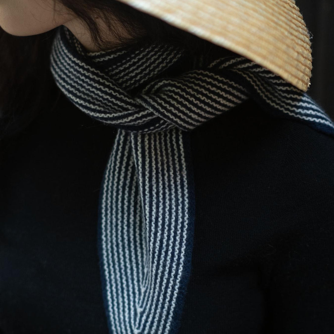 Triangle Scarf - Navy
