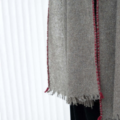 Stitch Detail Scarf - Green