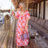 Orange Lilies Long Dress - Orange