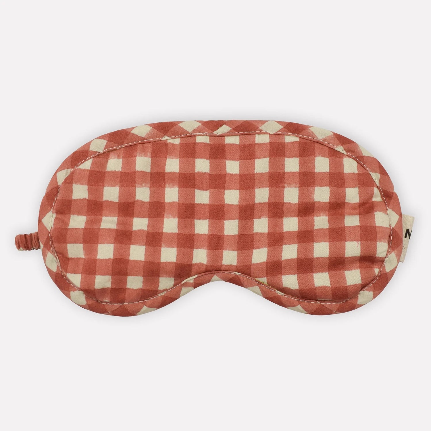 Organic Cotton Eye Mask - Gingham Ginger