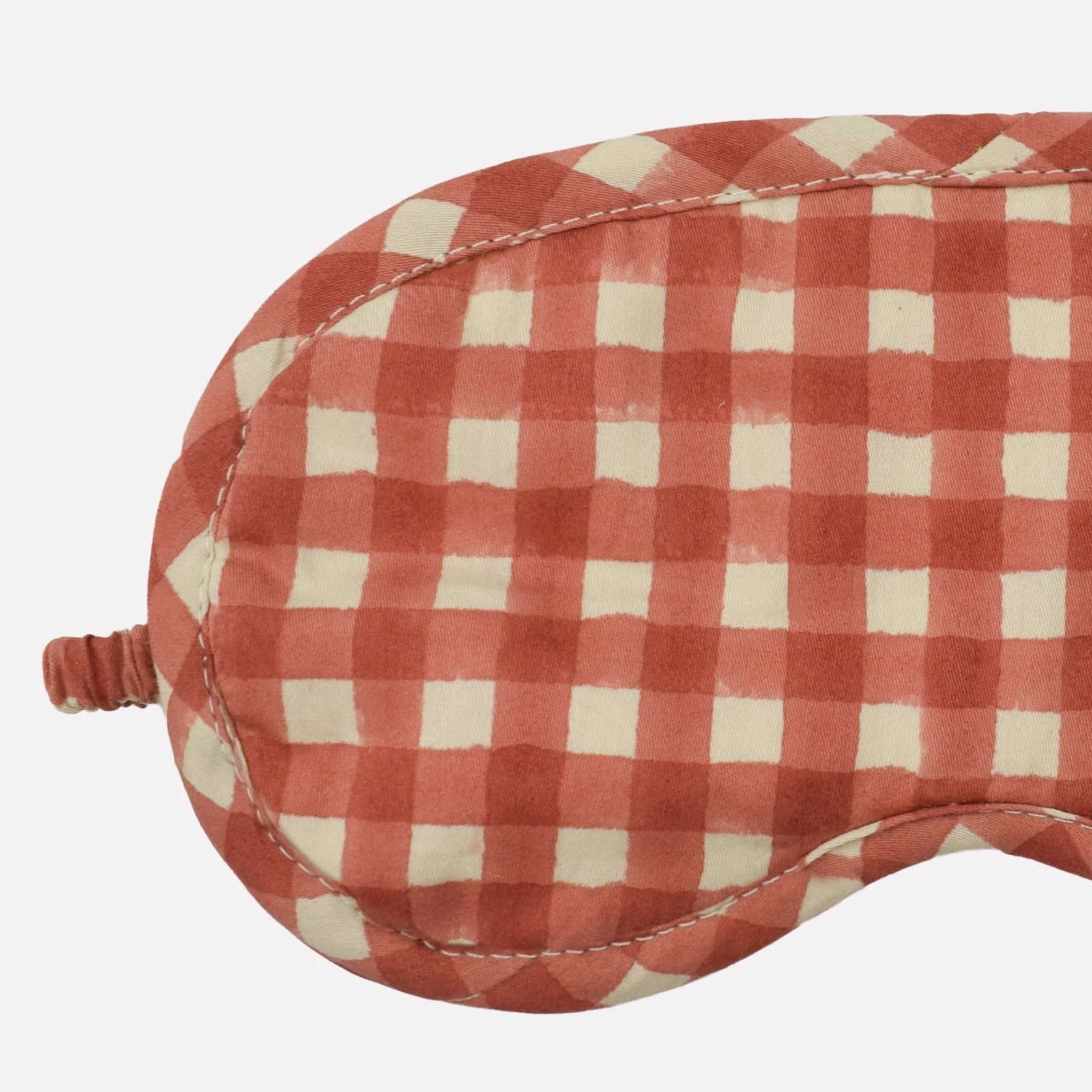 Organic Cotton Eye Mask - Gingham Ginger