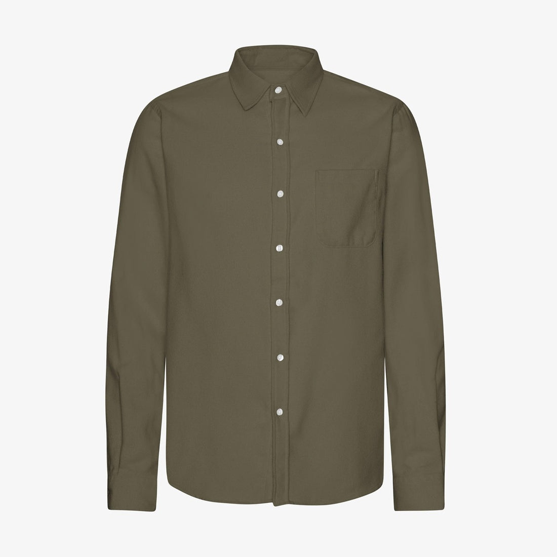Organic Flannel Shirt - Dusty Olive