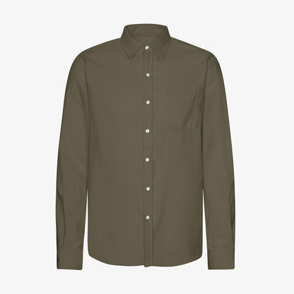 Organic Flannel Shirt - Dusty Olive
