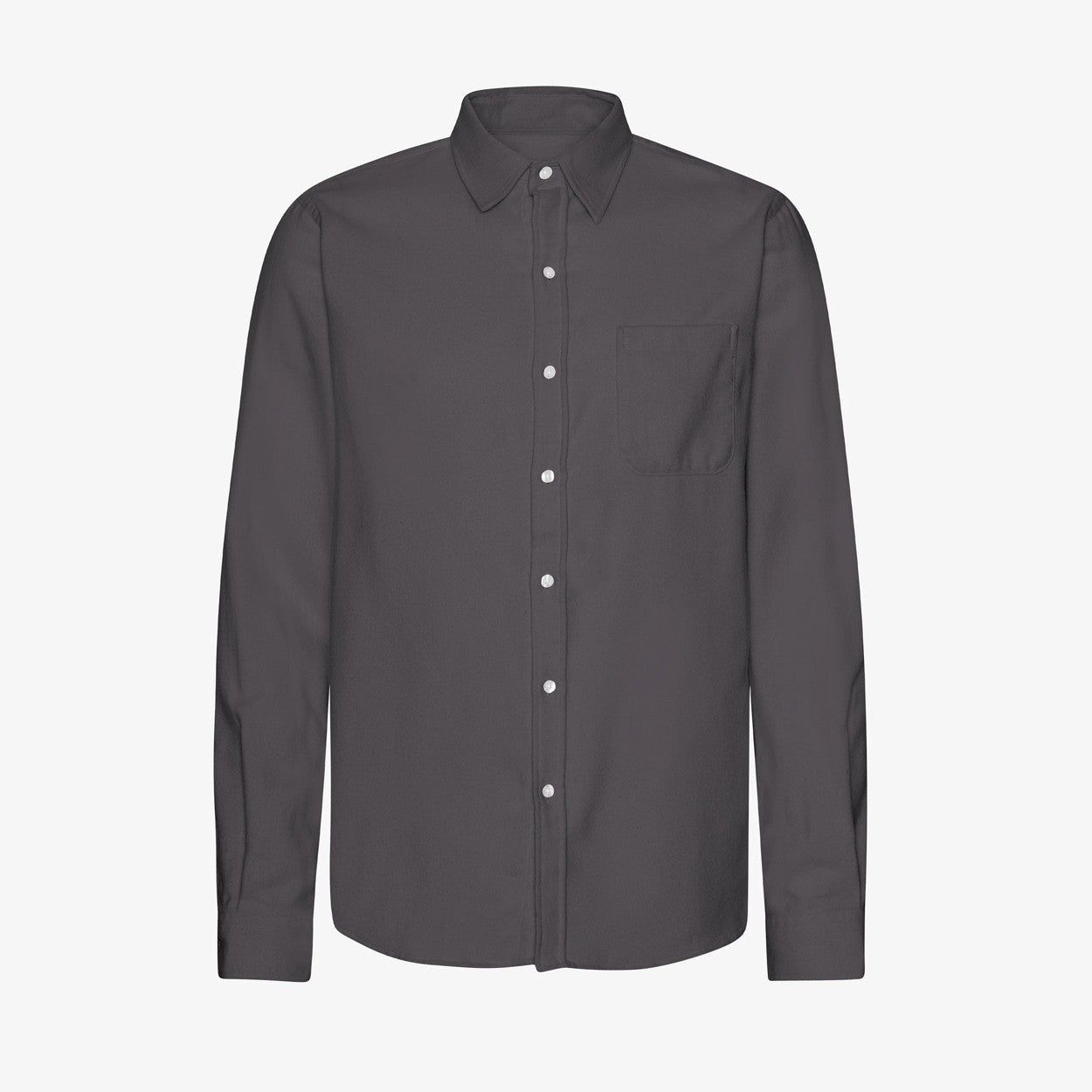 Organic Flannel Shirt - Lava Grey