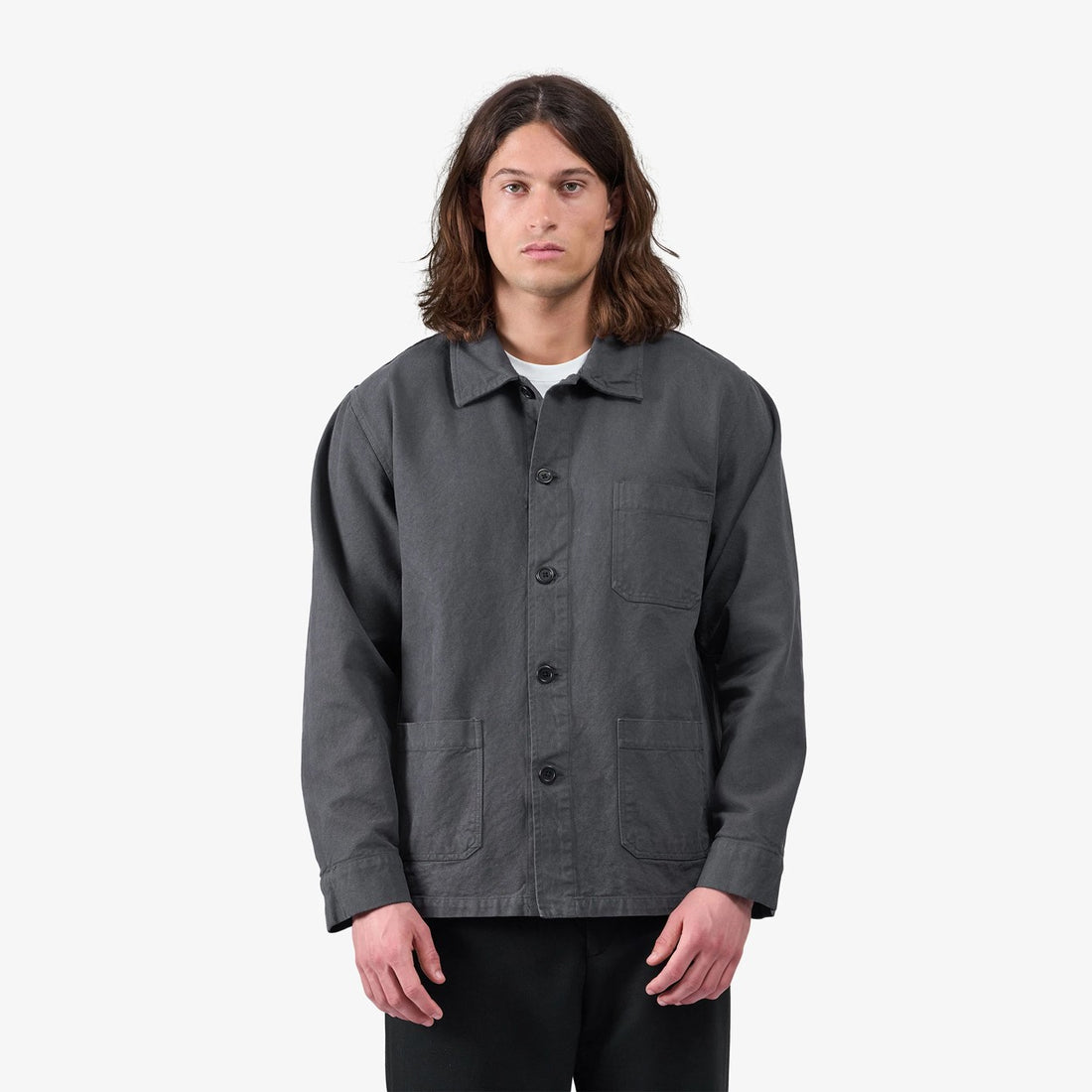 Organic Workwear Jacket - Lava Grey