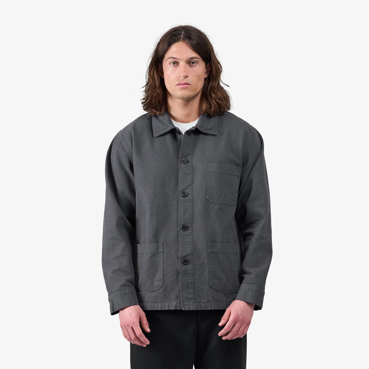 Organic Workwear Jacket - Lava Grey