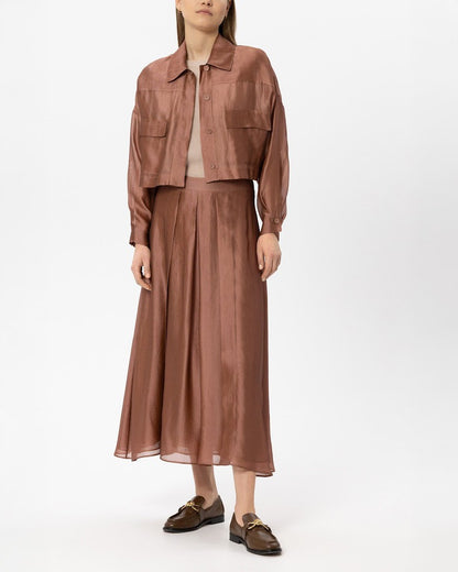 Organza Overshirt - Brick
