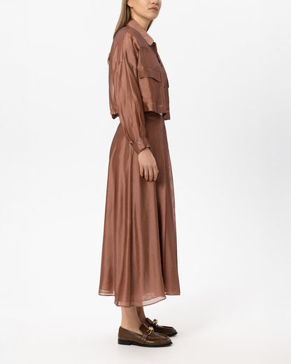 Organza Overshirt - Brick