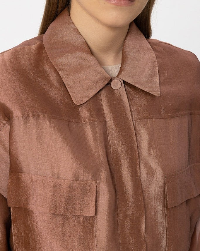 Organza Overshirt - Brick