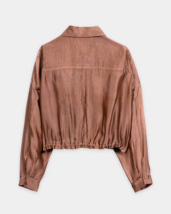 Organza Overshirt - Brick