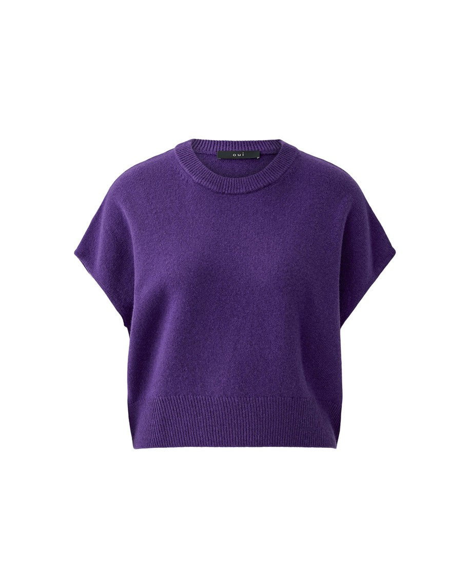 Sleeveless Knit Jumper - Violet
