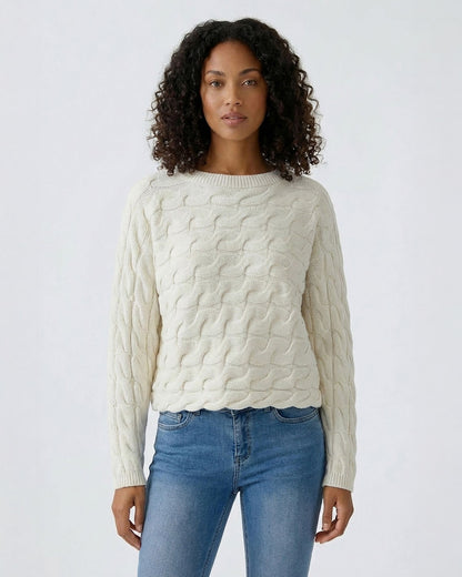 Cable Knit Jumper - Beige