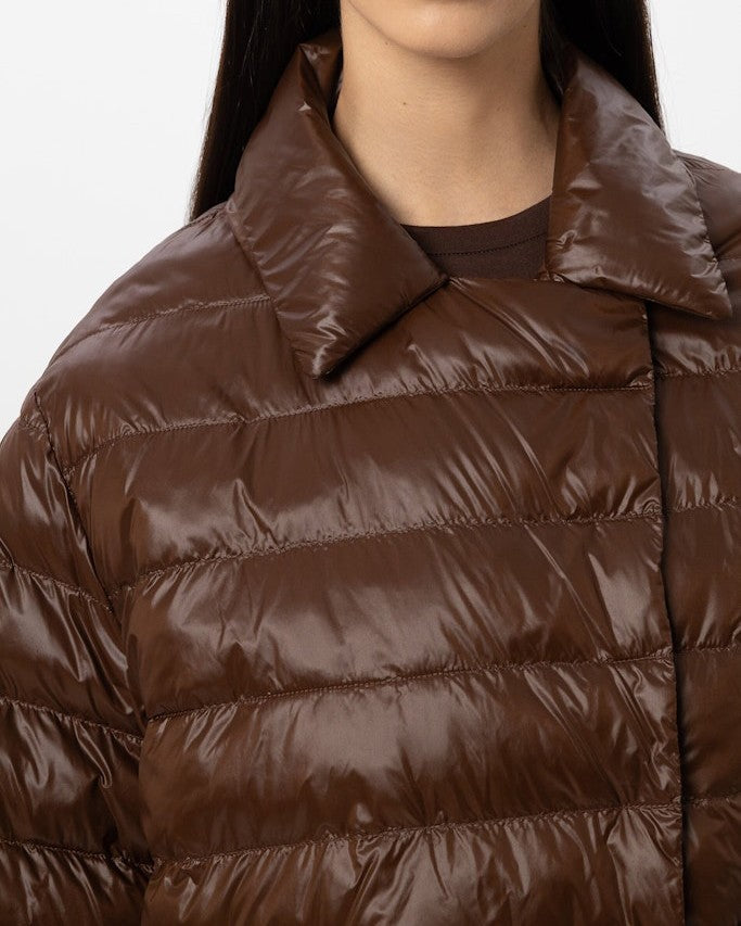 Outdoor Cape Style Puffa Jacket - Marone