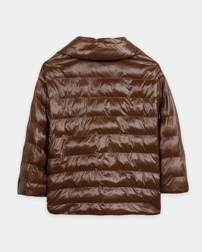 Outdoor Cape Style Puffa Jacket - Marone