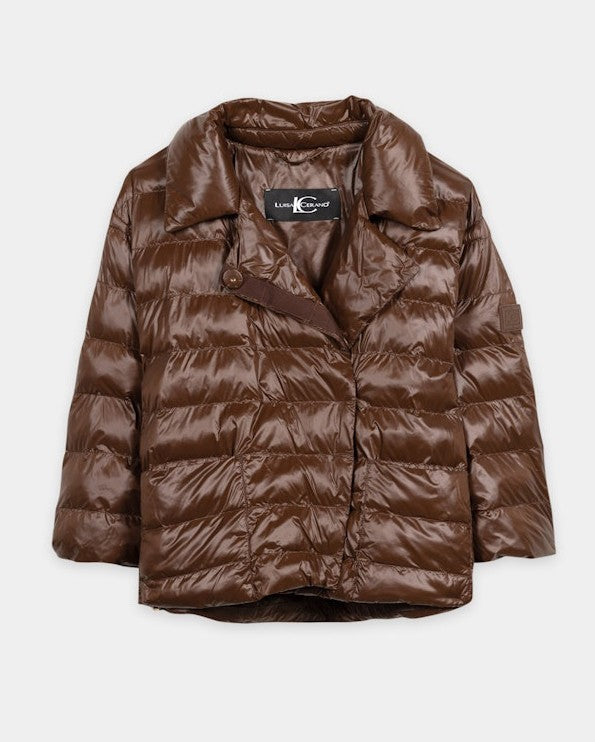 Outdoor Cape Style Puffa Jacket - Marone