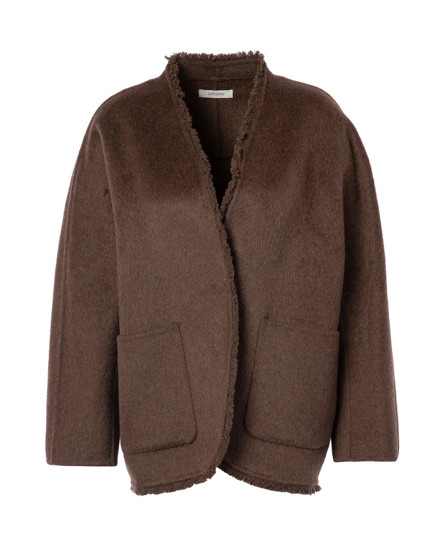 Palace Wool Fringed Jacket - Dark Brown