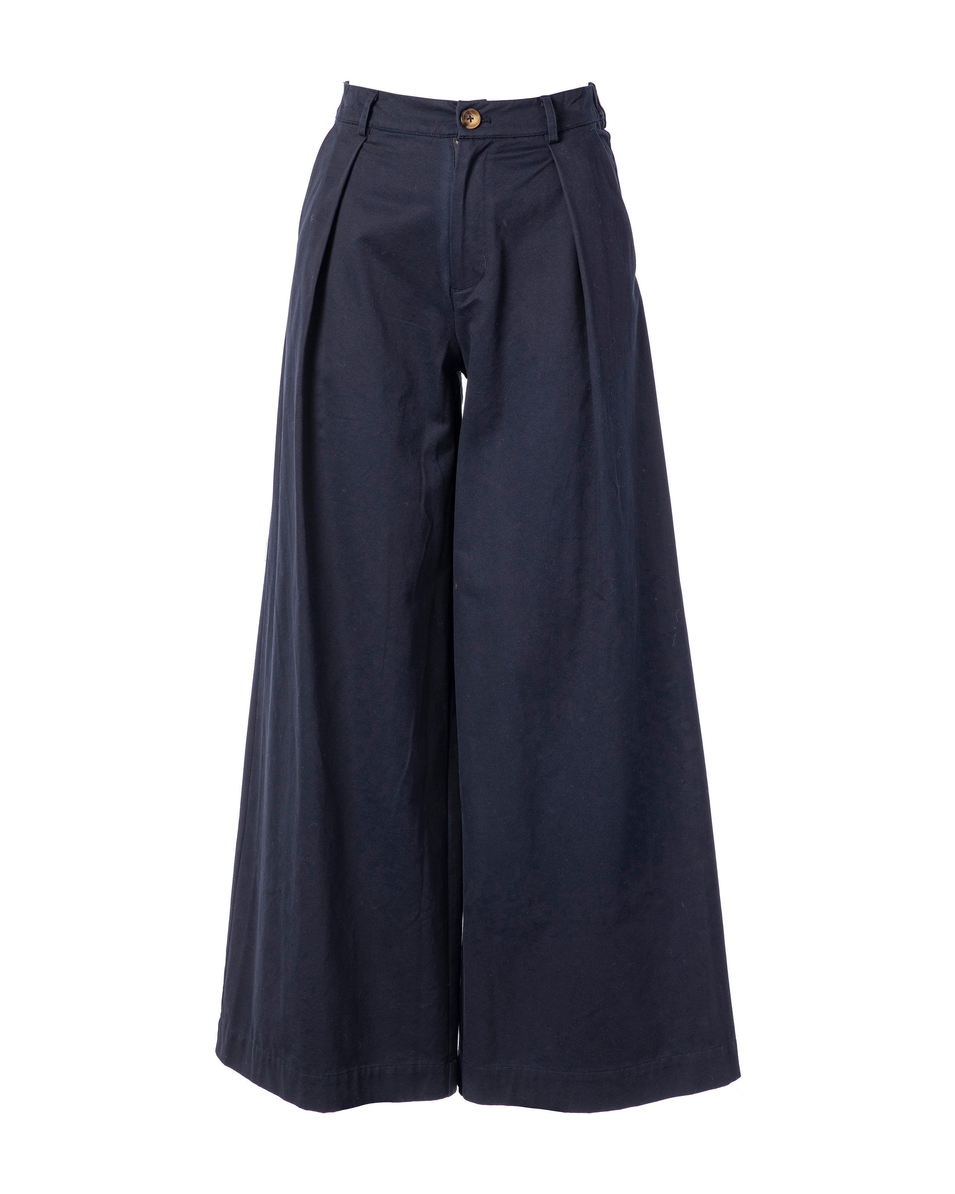 Pandora Wide Leg Trouser - Navy Blue