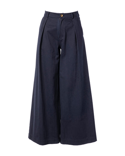 Pandora Wide Leg Trouser - Navy Blue