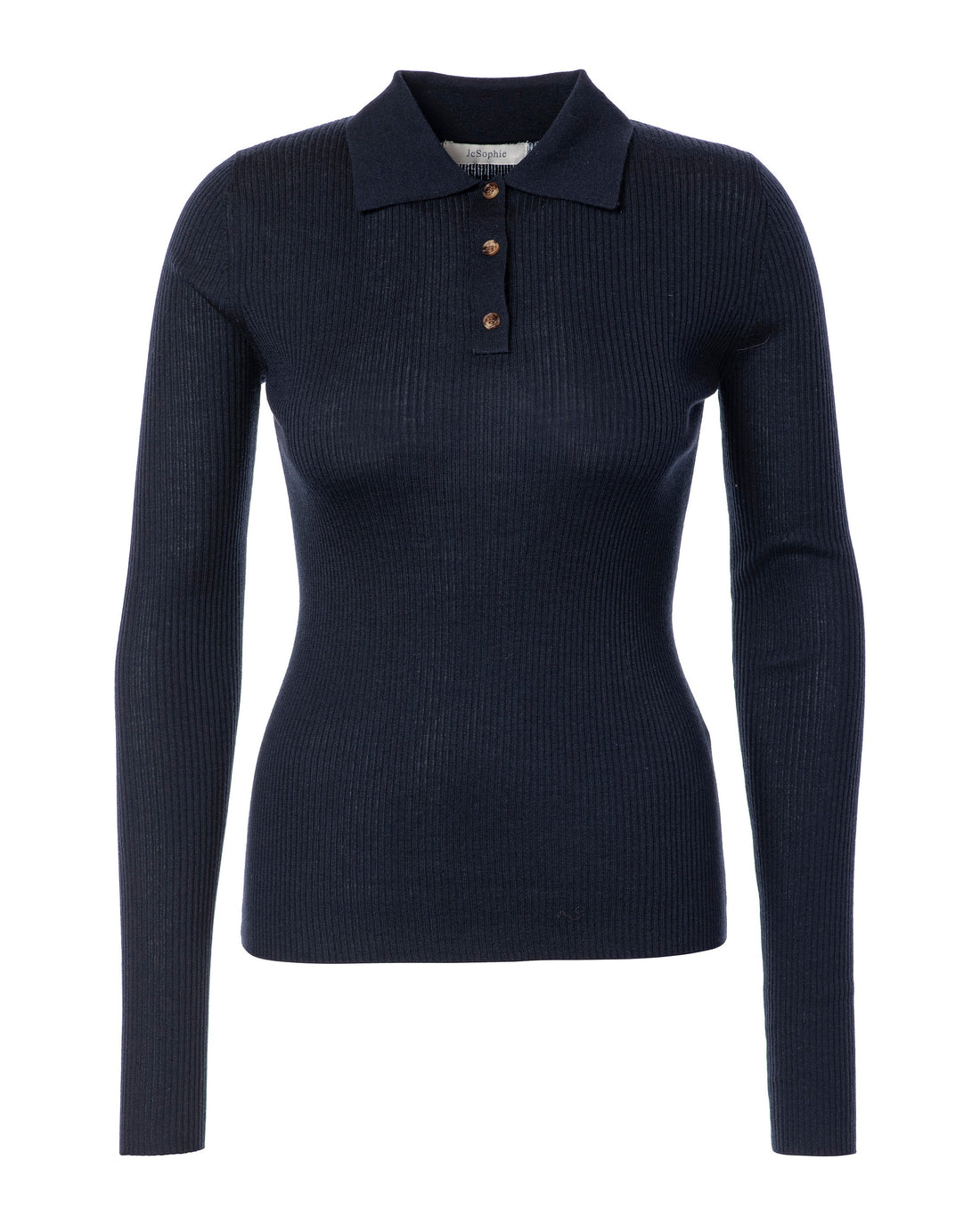 Pisa Merino Polo Knit - Midnight