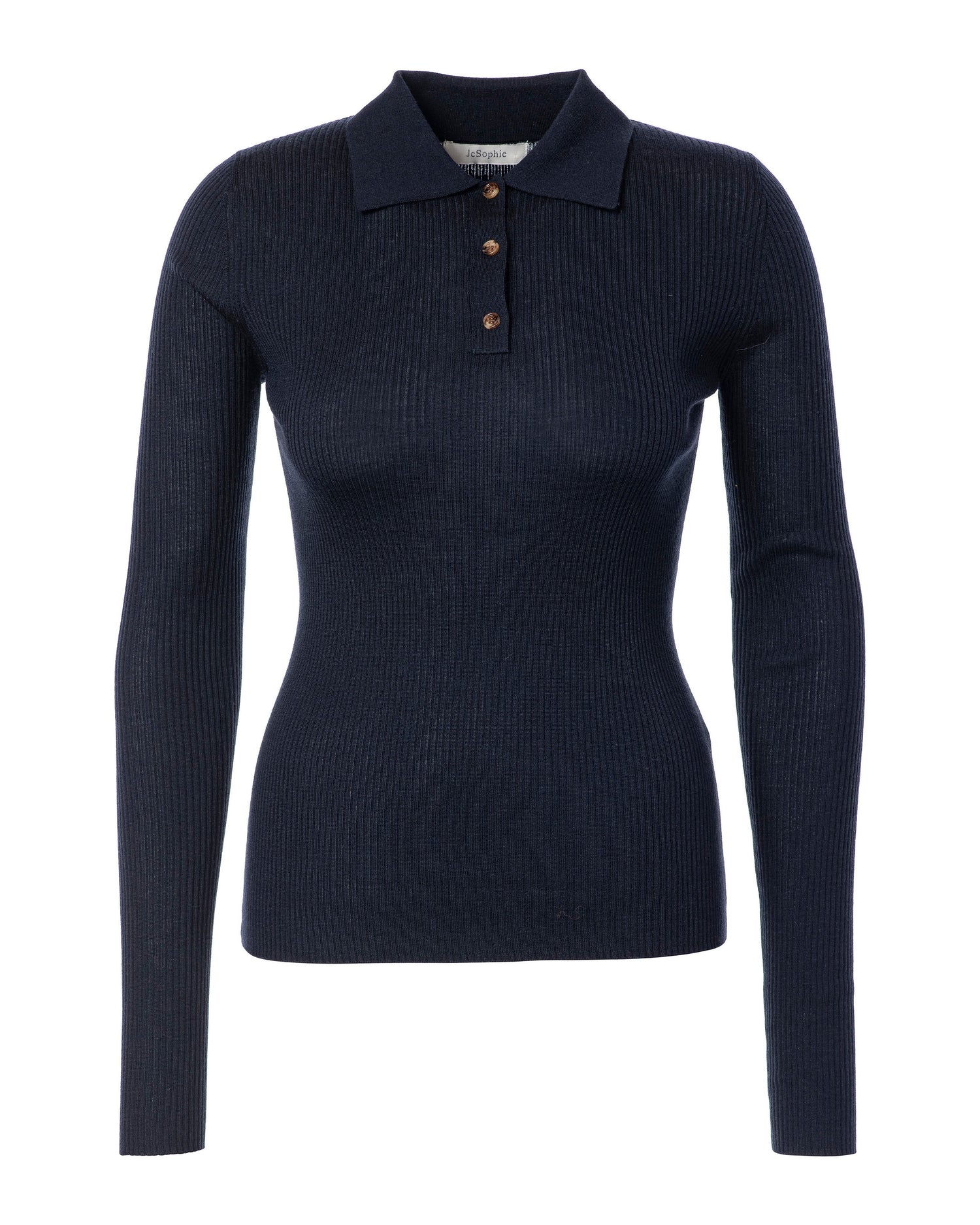 Pisa Merino Polo Knit - Midnight