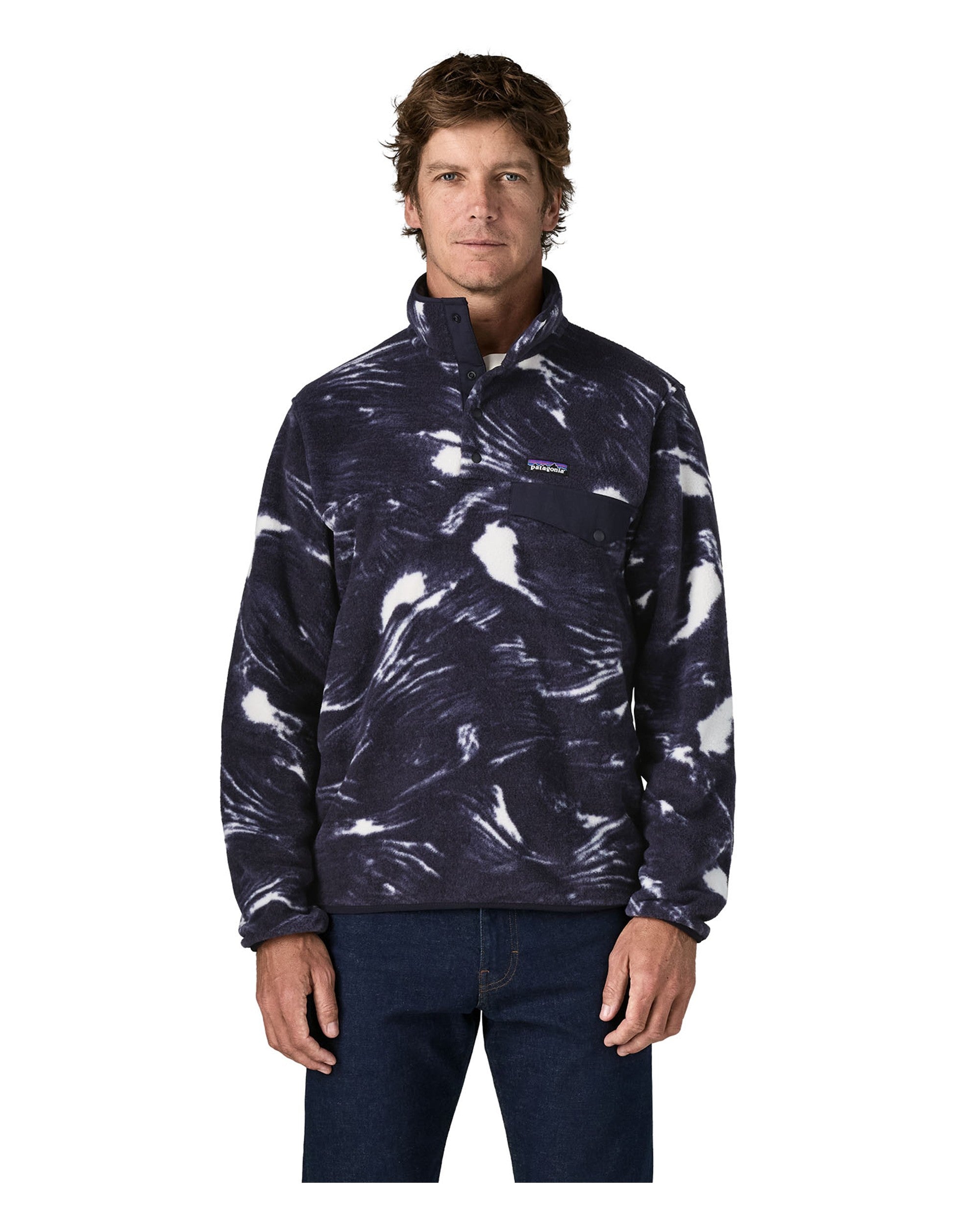 Lightweight Synch Snap-T Pullover - Polar Breeze: Sunken Blue