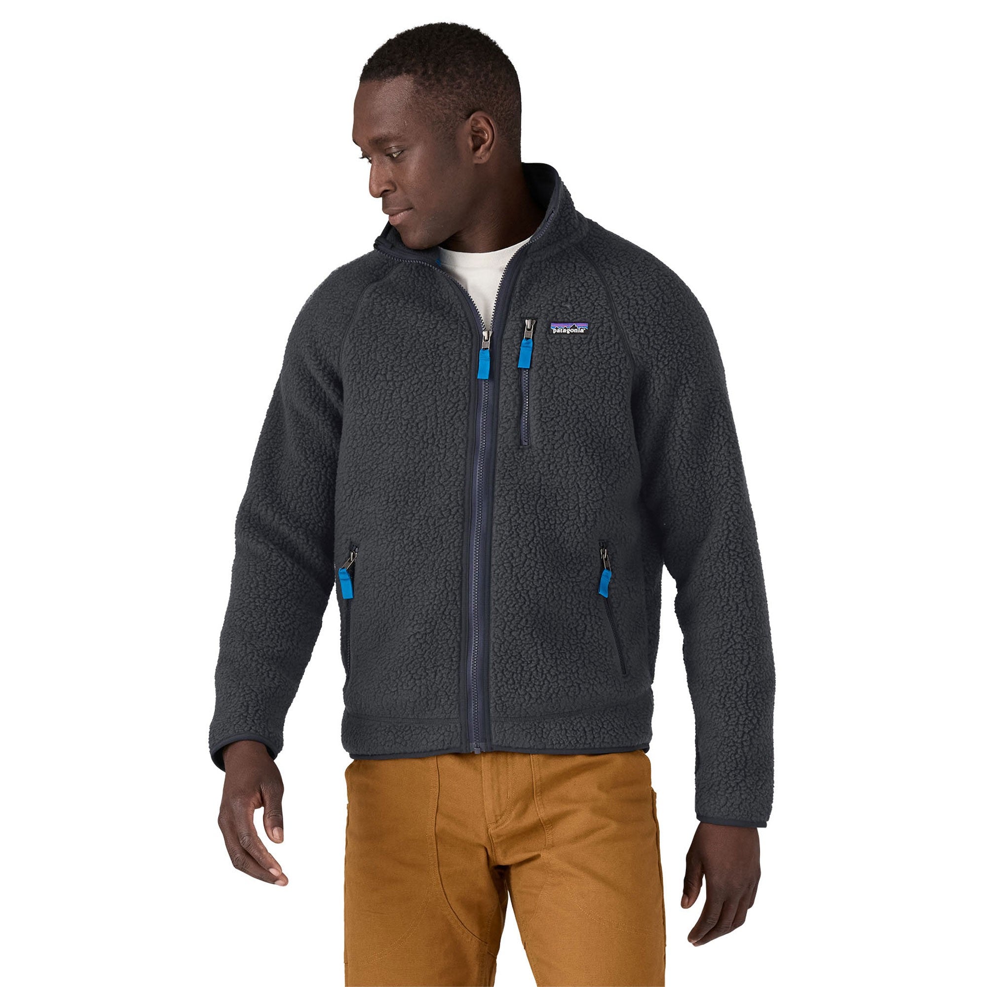 Patagonia retro pile jacket cobalt blue shop