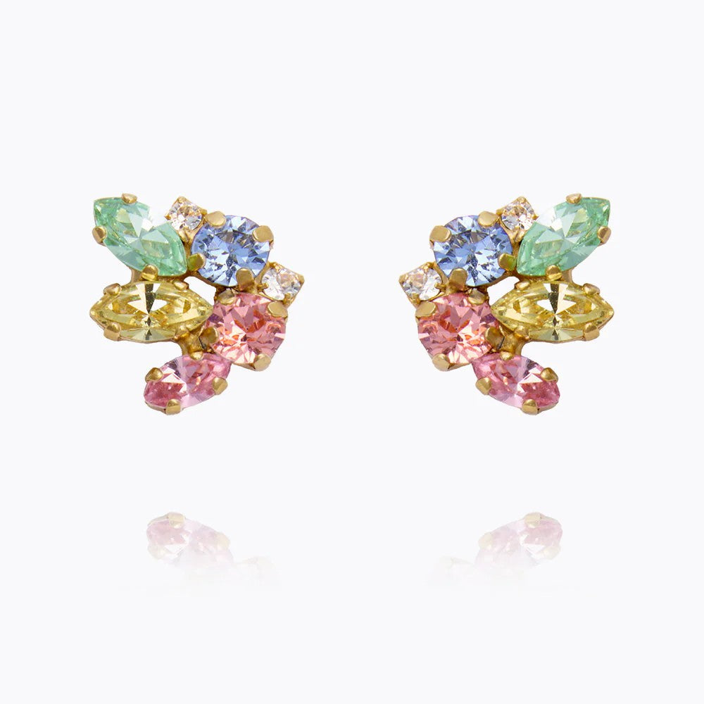 Petite Cora Earrings Gold - Pastel Combo