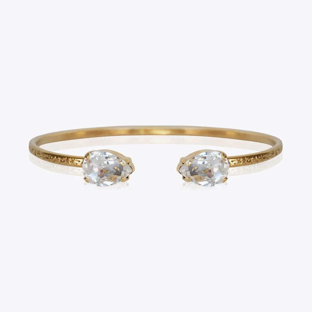 Petite Drop Bracelet Gold - Crystal