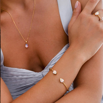 Petite Drop Necklace Gold - Aurore Boreale
