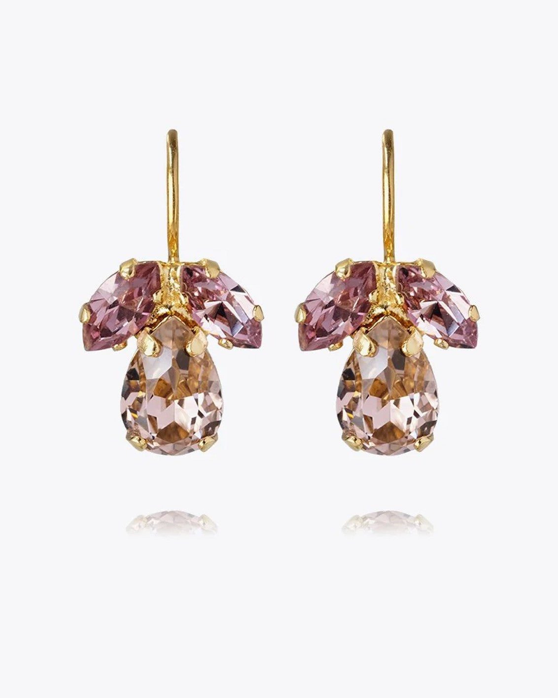 Petite Timo Earrings Gold - Vintage Rose/Light Amethyst