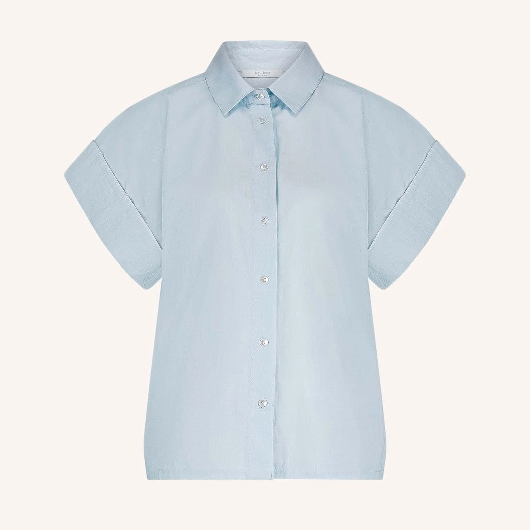 Pixie Chambray Blouse - Light Blue