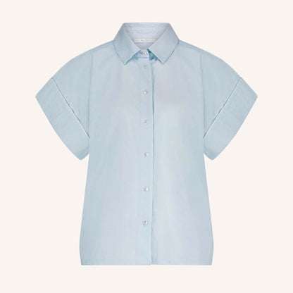 Pixie Chambray Blouse - Light Blue