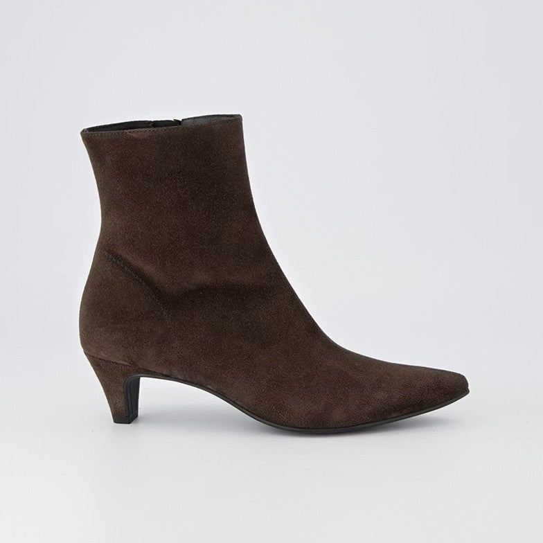 Pointed Suede Boot - Mocha