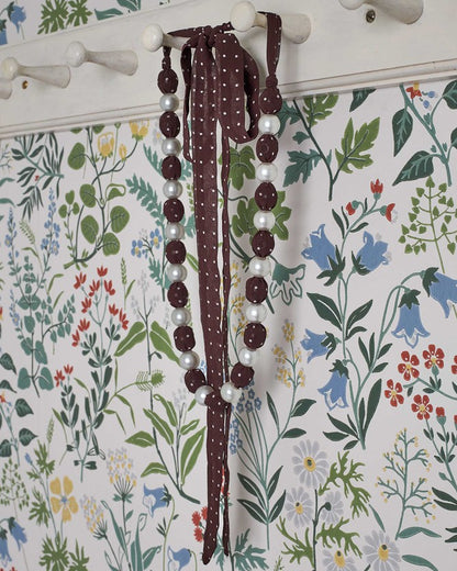 Posy Tied Necklace - Coffee Dot