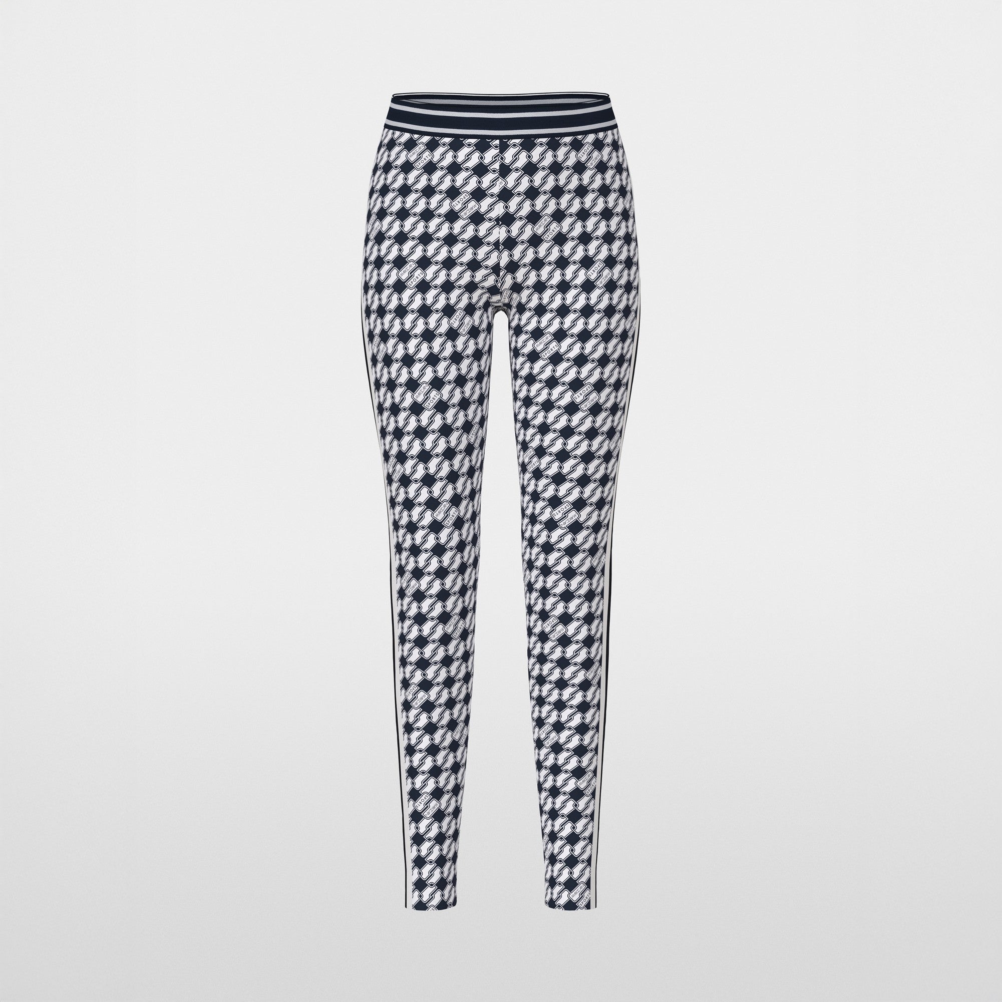 Printed Link Leggings - Navy