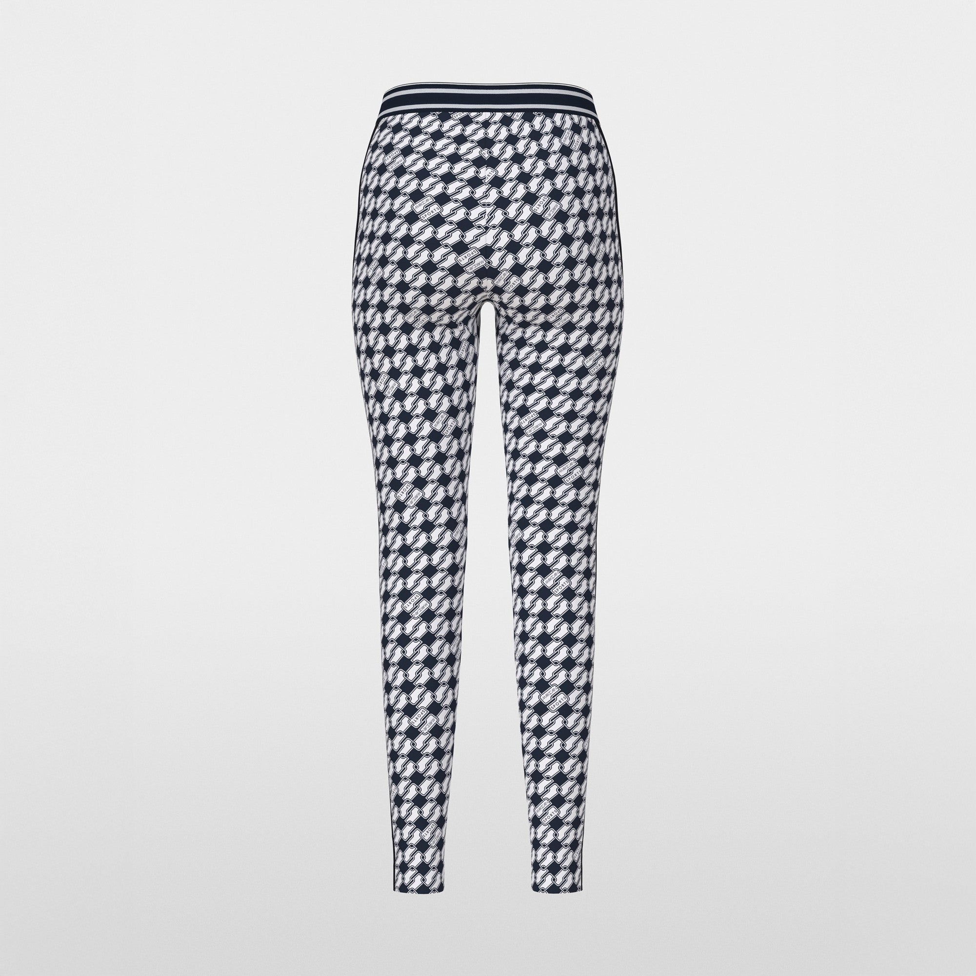 Printed Link Leggings - Navy