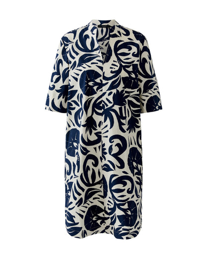 Printed Swirl Dress - Blue